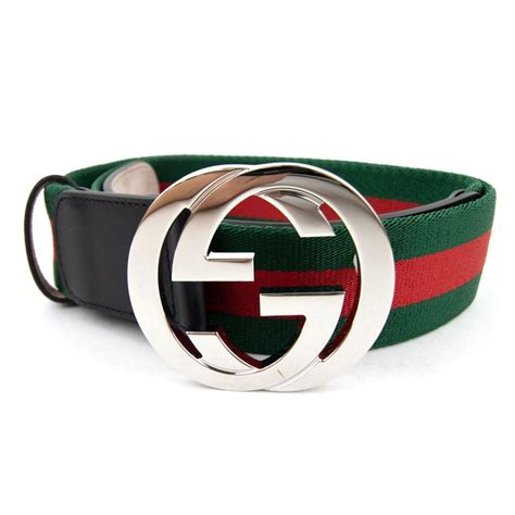 gucci silver buckle belt with green red woven cloth|gucci belt snake buckle women's.